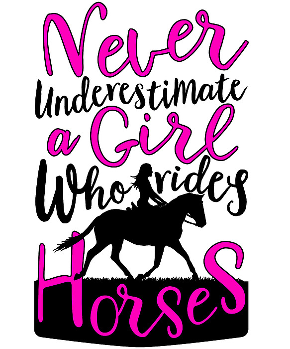 Never Underestimate a Woman Who Rides Horses Gift For Girl design iPhone 12  Mini Case by Art Frikiland - Pixels