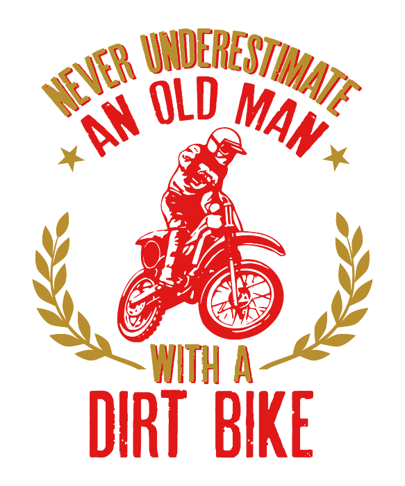 Never Underestimate An Oldman With A Dirt Bike Funny Gift for Grandpa  Coffee Mug