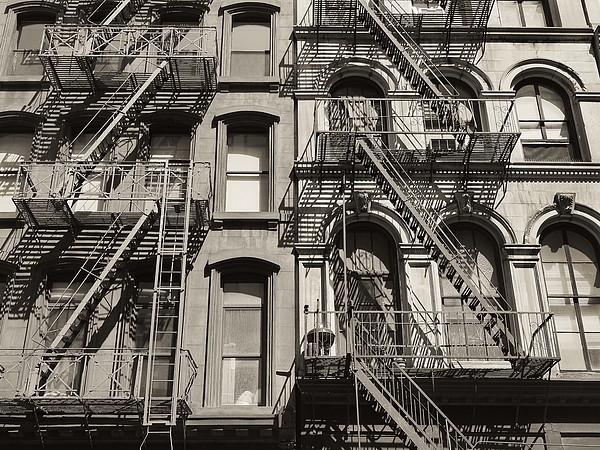 Peter Cole - New York City Fire Escapes in sepia