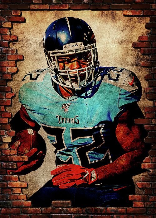 Ball NFL Tennessee Titans Player Derrick Henry Derrickhenry Derrick Henry  Derricklamarhenryjr. by Wrenn Huber