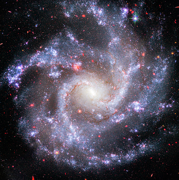 NGC 5468 Spiral Galaxy from NASA Hubble and James Webb Space