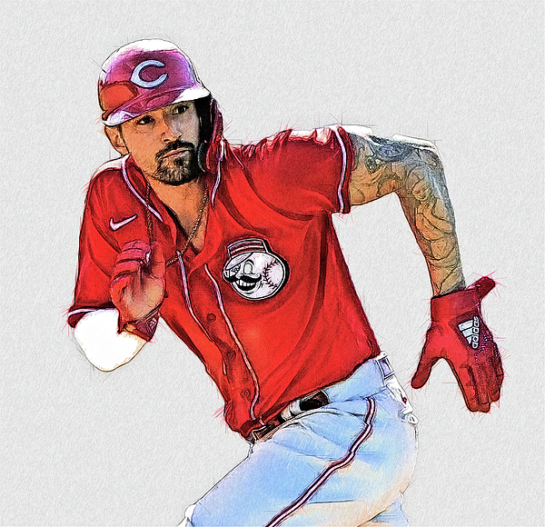 Nick Castellanos Cincinnati Reds Men's Red Backer T-Shirt 