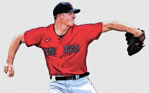 Nick Pivetta Baseball Paper Poster Red Sox - Nick Pivetta - Sticker