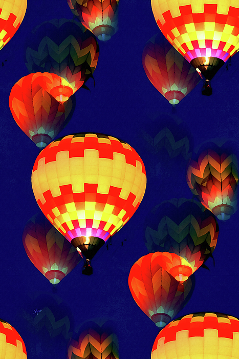 Shelli Fitzpatrick - Night Flight- Hot Air Balloons at Night 