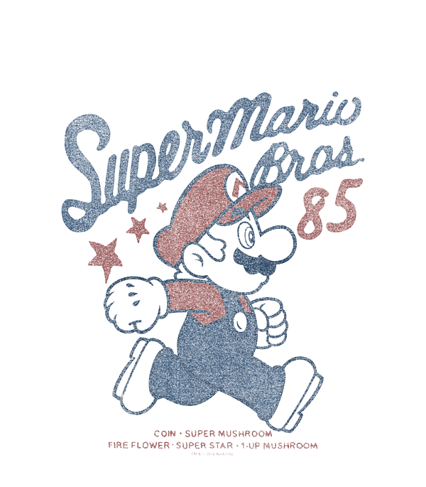 Nintendo Super Mario Bros '85 Vintage Stars Spiral Notebook by Guy