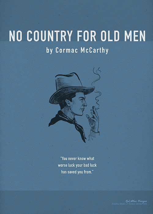 No Country For Old Men by Cormac McCarthy Greatest Books Minimalist Literature  Series No 2334 Bath Towel by Design Turnpike - Pixels