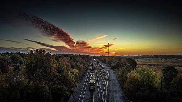 Norfolk and Western 475 heads west on the Strasburg Railroad at Sunrise  Tapestry by Jim Pearson - Pixels Merch