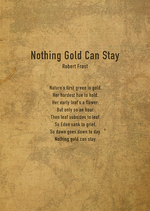 stay gold poem robert frost