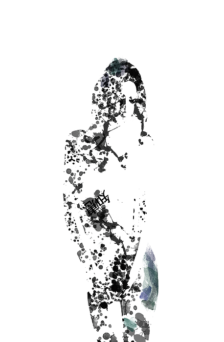Nude Paint Splatter 1j Sticker by Brian Reaves - Pixels