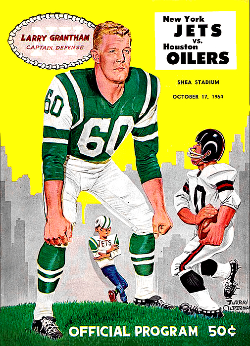 New York Jets 1967 Program Painting by Big 88 Artworks - Fine Art America