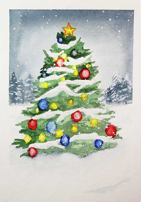 Spectrum Art Studio - Christmas Tree watercolor
