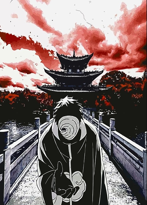 Naruto (Akatsuki) hand-painted 3D home decorative painting