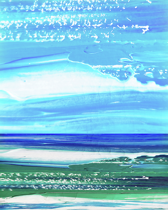 Irina Sztukowski - Ocean Of Emotions Contemporary Abstract Blue Art Sky Reflections And Waves II