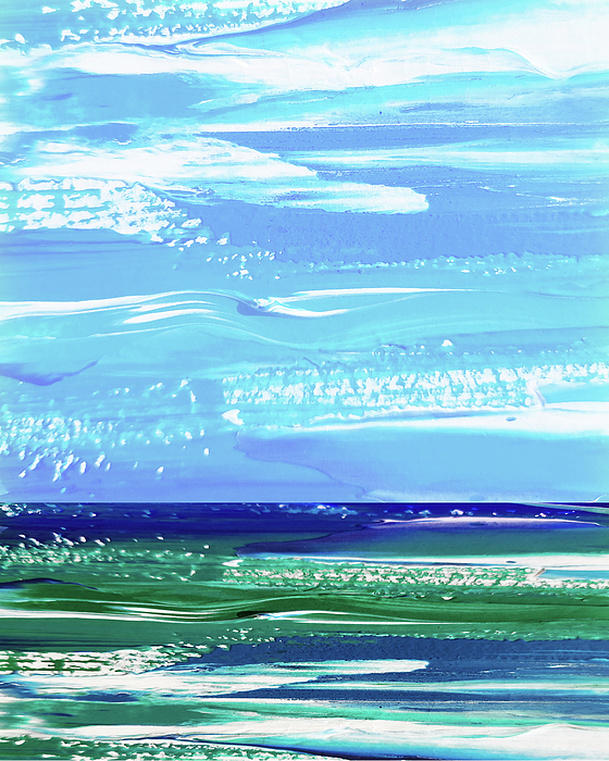 Irina Sztukowski - Ocean Of Emotions Contemporary Abstract Blue Art Sky Reflections And Waves III