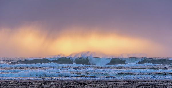 Marv Vandehey - Ocean Surf and Cloudy Sunset