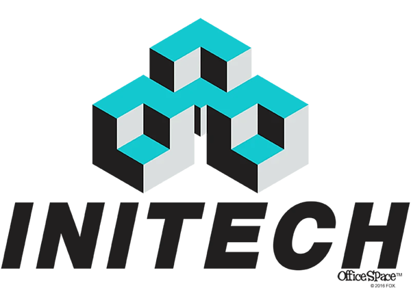 initech logo mug