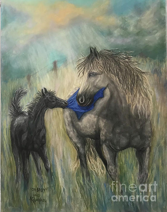 Watercolor Pony Art Tote Bag