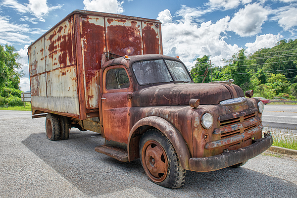 Old Dodge Box Truck in Clayton Georgia Greeting Card