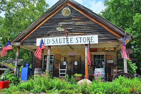 Lisa Wooten - Old Glory Waving  At The Old Sautee Store