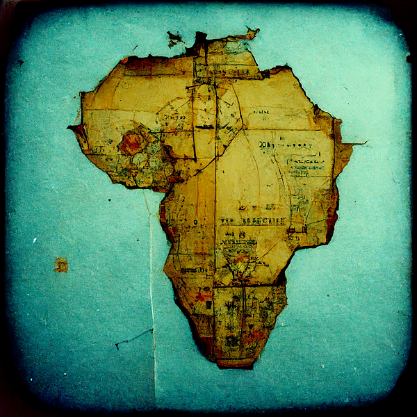 Old Map Of Africa Miature Plane Film Quality Image Cinema Film ...