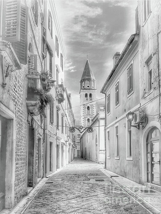 Antonia Surich - Old Town Zadar In Black And White 