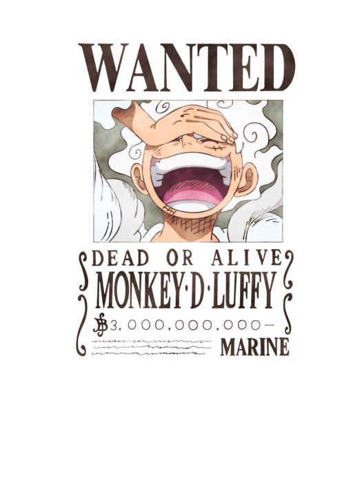 One Piece Wanted New Bounty Poster Monkey D Luffy Gear 5 Joy Boy ...