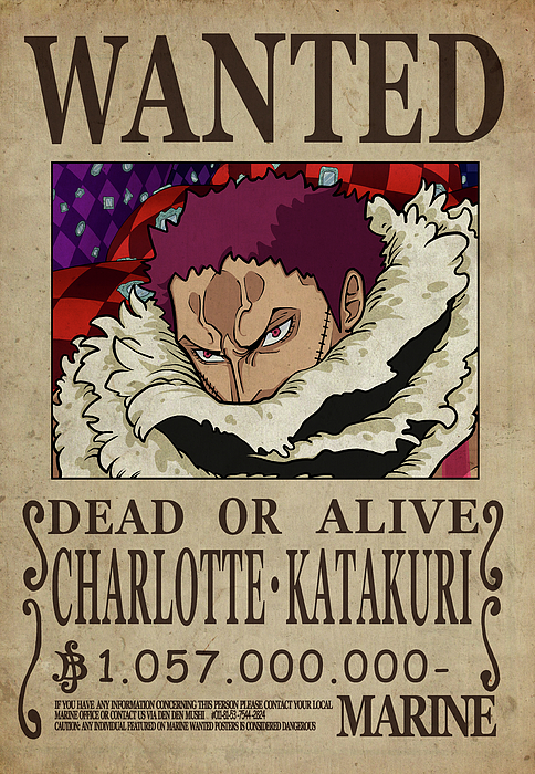  One Piece - Anime/Manga Poster (Wanted Dead Or Alive