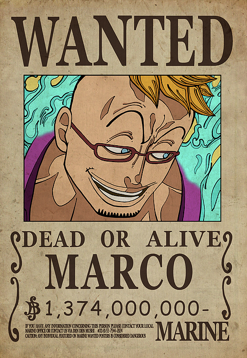 One Piece Wanted Poster - MARCO Jigsaw Puzzle