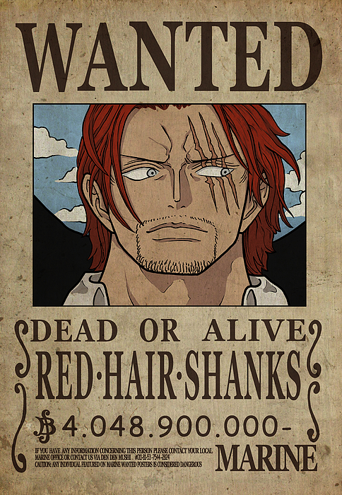 shanks one piece wanted
