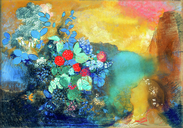 Odilon Redon - Ophelia Among the Flowers by Odilon Redon