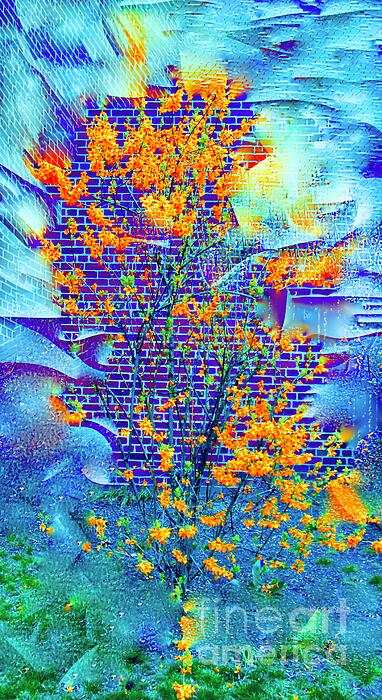 Aziza Del Rosario - Orange  on Brick City Tree Flowing