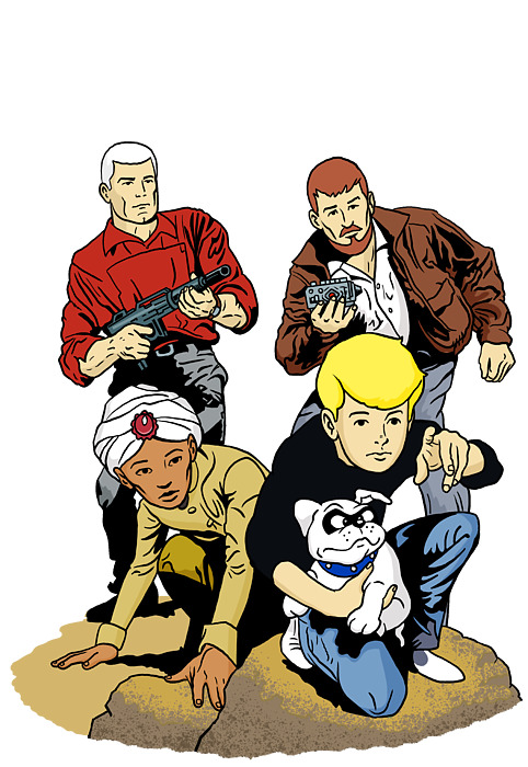Original 60s Jonny Quest Characters Group T-Shirt by Glen Evans - Pixels  Merch