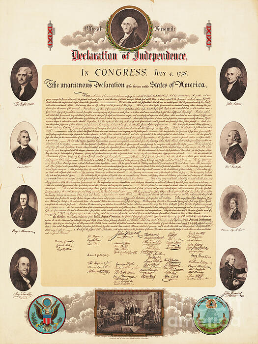 Best of Vintage - Official facsimile of the Declaration of Independence