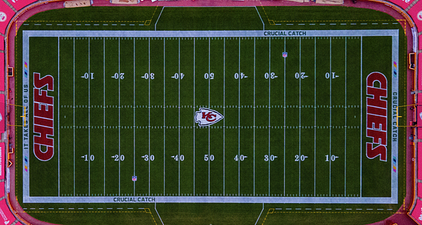 Overhead view Kansas City Chiefs Arrowhead Stadium by Eldon McGraw