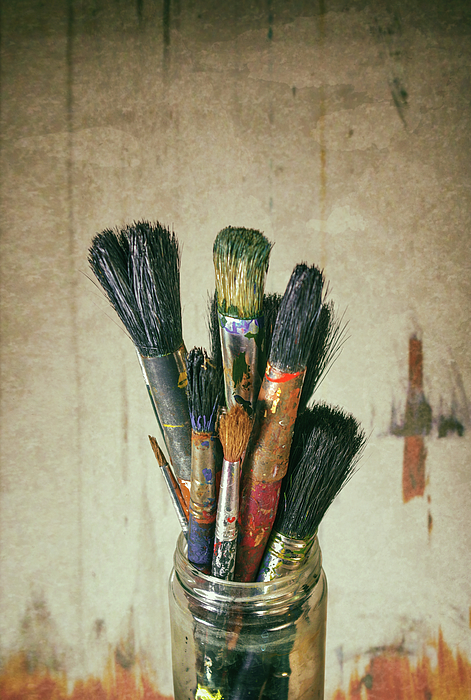 Paint Brushes Sticker by Carlos Caetano - Pixels