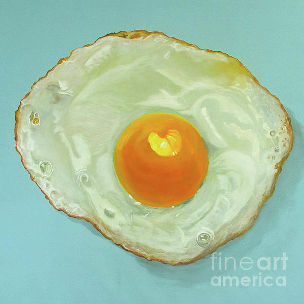 Painting Fried Egg Tote Bag