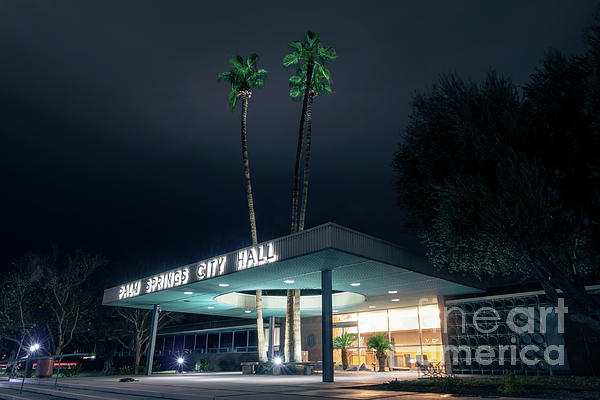 Delphimages Photo Creations - Palm Springs City Hall at night