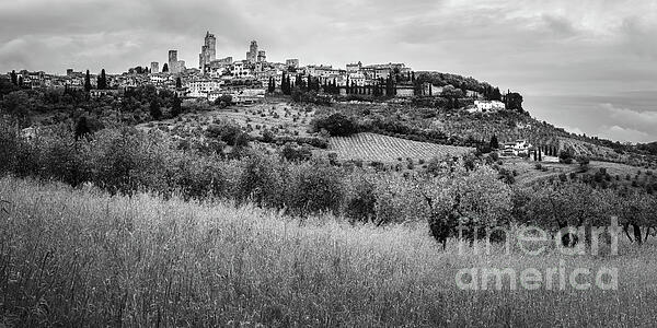Henk Meijer Photography - Panorama from San Gimignano in Black and White