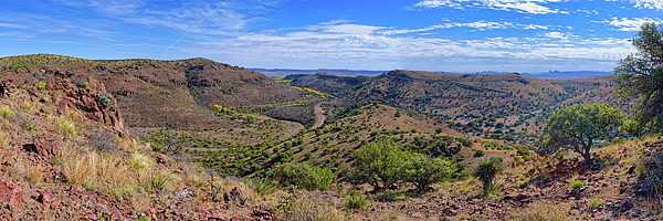 Silvio Ligutti - Panorama of Davis Mountains State Park looking towards Limpia Canyon West Texas Fort Davis