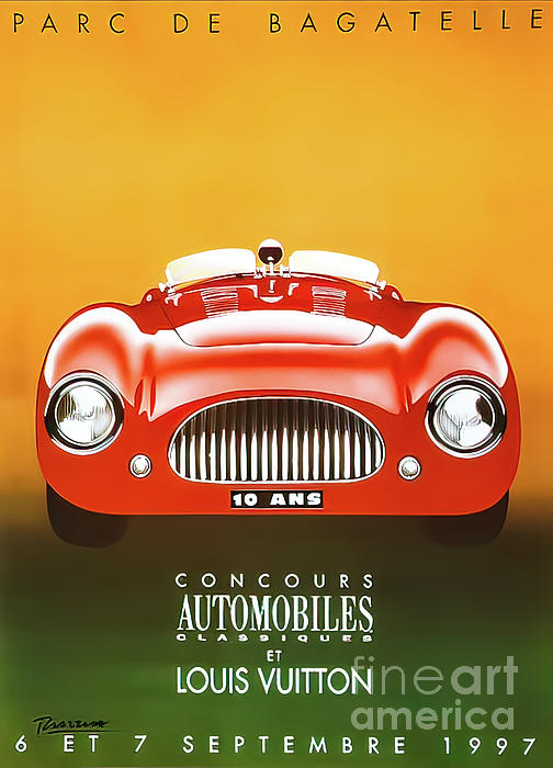 Paris Concours d'Elegance Automobile Show Poster 1997 Adult V-Neck by M G  Whittingham - Pixels