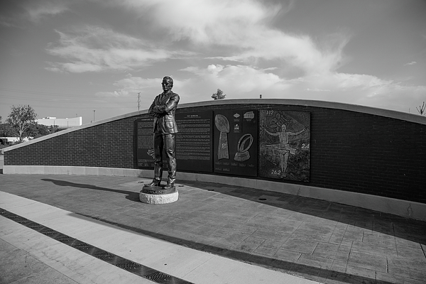 Pat Bowlen statue outside Empower Field at Mile High Stadium in Denver  Colorado in black and white Zip Pouch by Eldon McGraw - Pixels