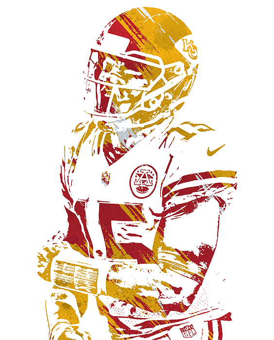 Patrick Mahomes KANSAS CITY CHIEFS APPAREL T SHIRT PIXEL ART 1