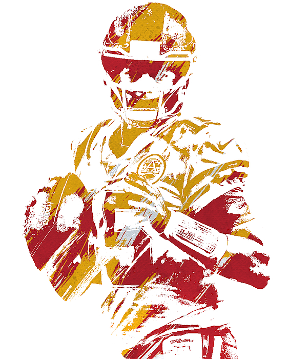 Fine Art America Patrick Mahomes Kansas City Chiefs Apparel T Shirt Pixel Art 2 T-Shirt by Joe Hamilton