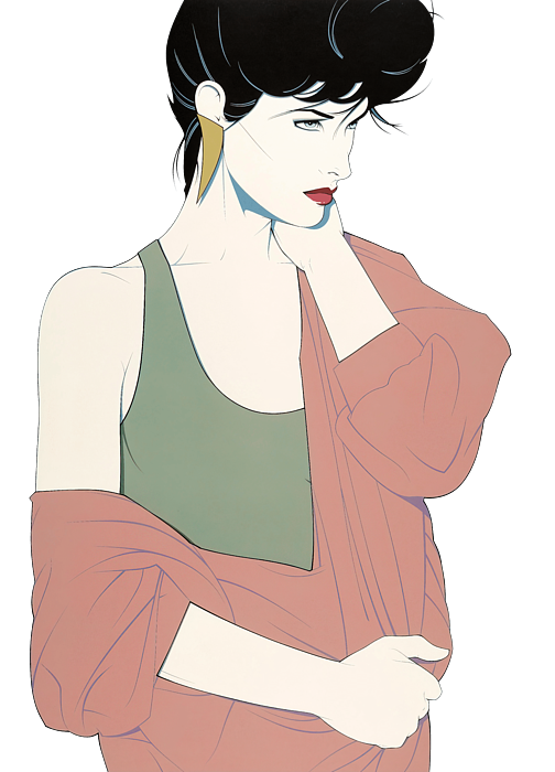 Patrick Nagel Assertive Look Greeting Card By Magical Vintage   Patrick Nagel Assertive Look Magical Vintage Transparent 