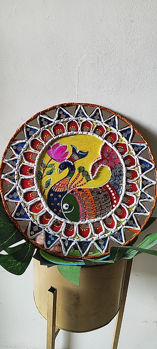 Jyoti Pandey - Peacock Lippan art design