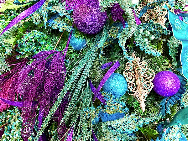 Peacock Dress Christmas Tree Fleece Blanket by Denise Mazzocco - Fine Art  America