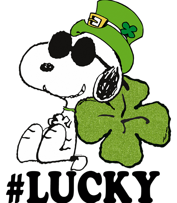 Peanuts Snoopy 100% Irish St Patrick's Day Vinyl Decal