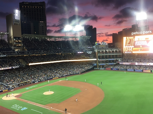 Sunsets & Baseball does it doesn't get any better. Photo I took of Petco  Park in San Diego. : r/pics