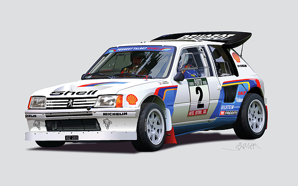 Peugeot 205 T16 1985 Zip Pouch by Alain Jamar - Pixels