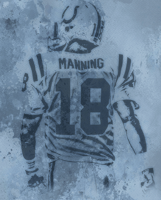 Peyton Manning Indianapolis Colts Pixel Art 2 T-Shirt by Joe Hamilton -  Fine Art America